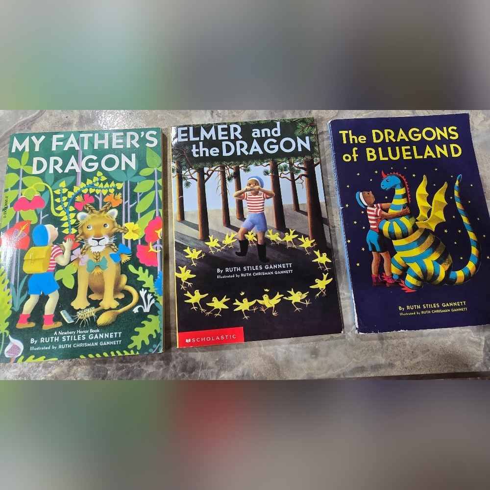 Scholastic Dragon Adventure Book Trio -My Fathets Dragon Series